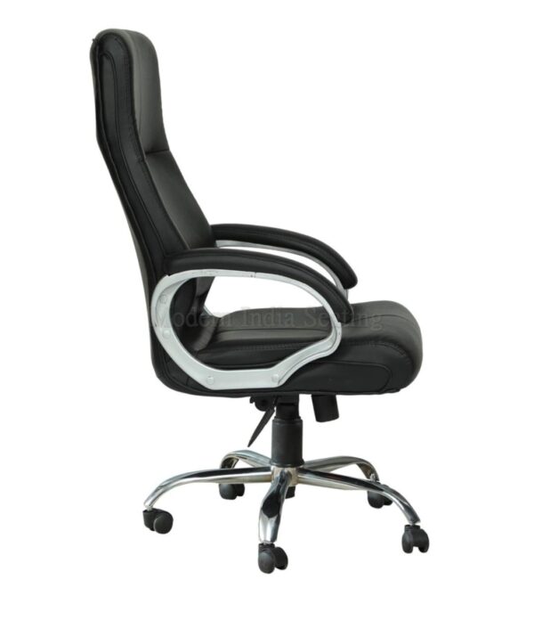 Black High Back Office Chair (Simple Lines) - Image 6