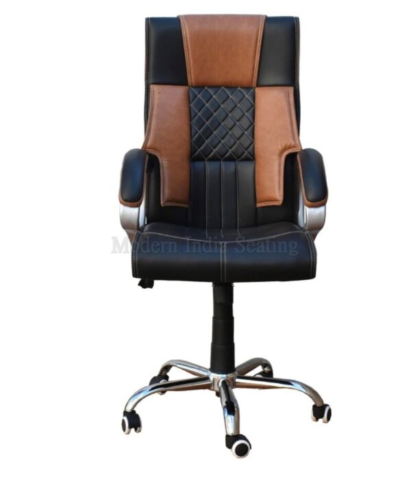 Two-Tone Diamond Stitch Office Chair - Image 3