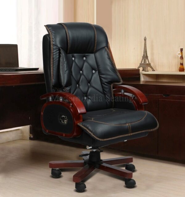 Black Leatherette Executive Recliner Chair - Image 5