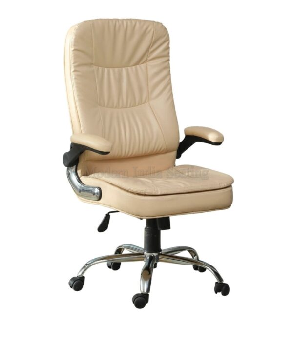 Beige Plush High Back Executive Chair - Image 7