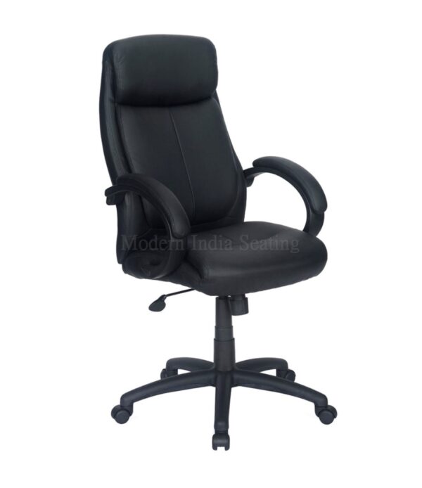 Black Mid-Back Office Chair (Simple) - Image 4