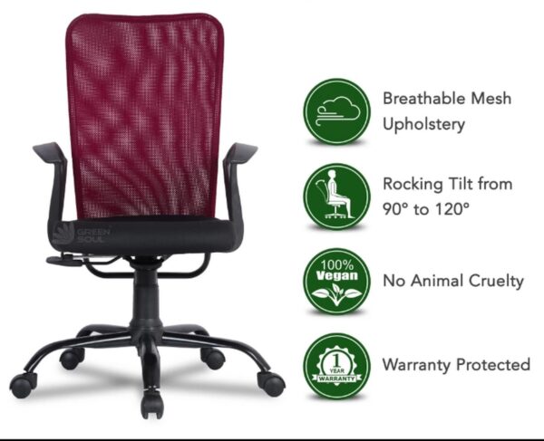  Mid-back ergonomic mesh design [cite: 239]