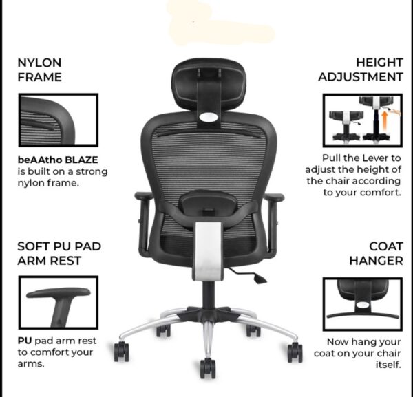  Adjustable headrest for comfort [cite: 2]