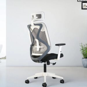  White/grey ergonomic mesh chair [cite: 8]