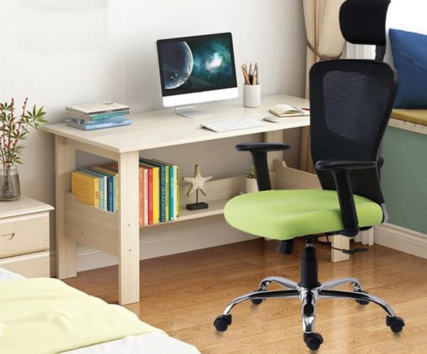 Green Mesh Chair with Headrest
