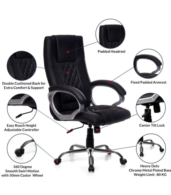  High-back executive leatherette design [cite: 29]