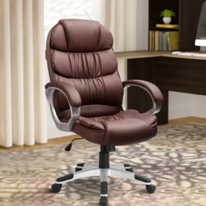  Brown plush executive chair