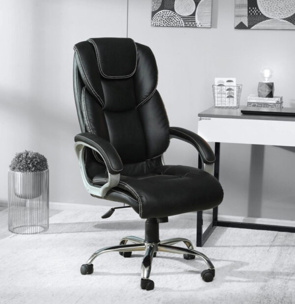  Black contrast stitch chair [cite: 34