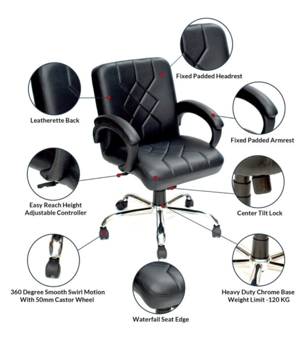  Mid-back leatherette office chair [cite: 19]