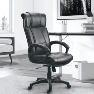  Black plush office chair [cite: 44