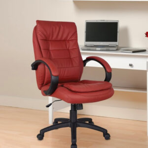  Red ribbed office chair [cite: 46