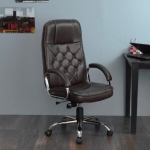  Dark brown diamond tufted chair [cite: 50