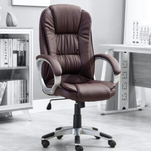  Brown plush office chair (v2) [cite: 22