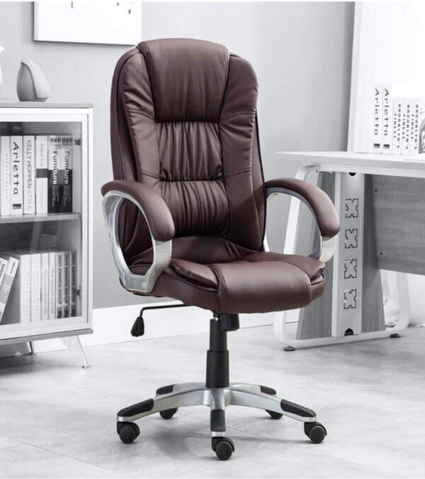  Brown plush office chair (v2) [cite: 22