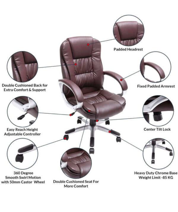  High-back comfortable leatherette design [cite: 22]