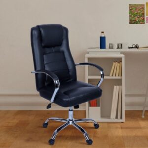  Black ribbed office chair [cite: 129]
