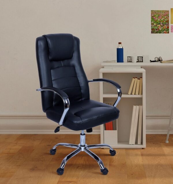  Black ribbed office chair [cite: 129]