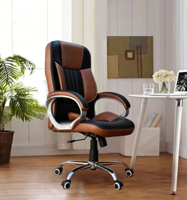  Two-tone black & brown chair [cite: 59