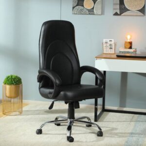  Black sculpted back chair [cite: 60