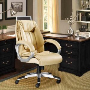  Cream plush mid-back chair [cite: 62