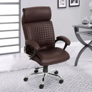  Brown quilted office chair [cite: 122]