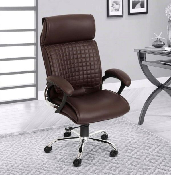  Brown quilted office chair [cite: 122]