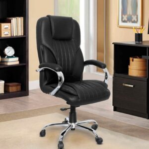  Black ribbed executive chair [cite: 64