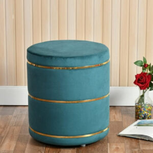  Deep teal velvet puffy [cite: 110