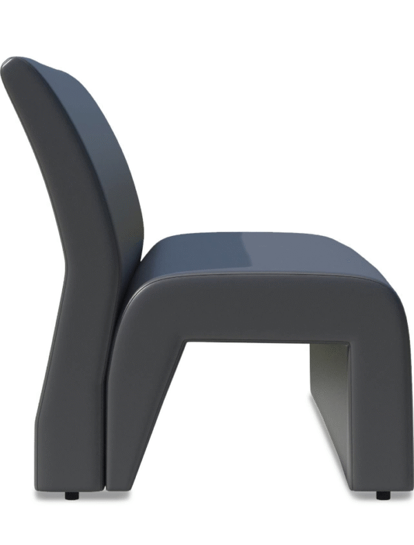 Dark Grey Sculptural Single Seater Sofa - Image 3