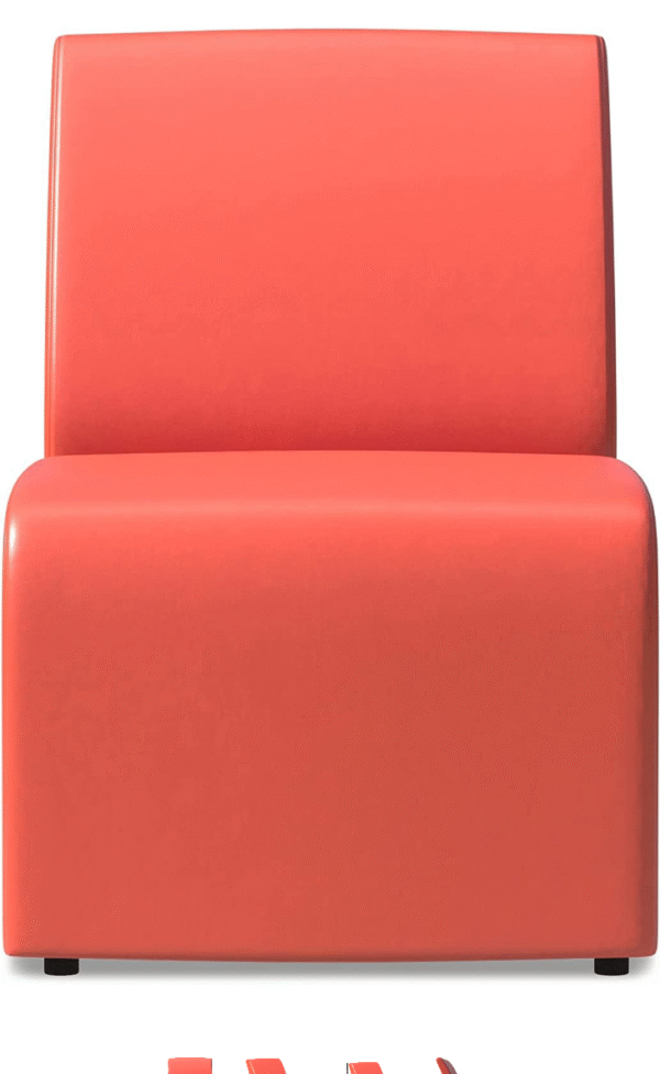 Coral Pink Sculptural Single Seater Sofa - Image 4