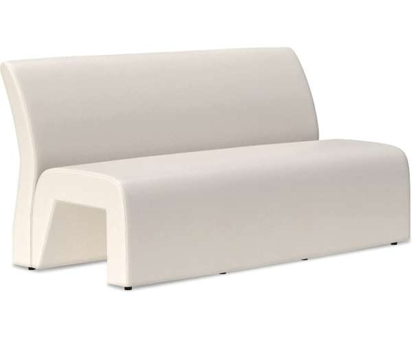 Cream Sculptural 3-Seater Sofa