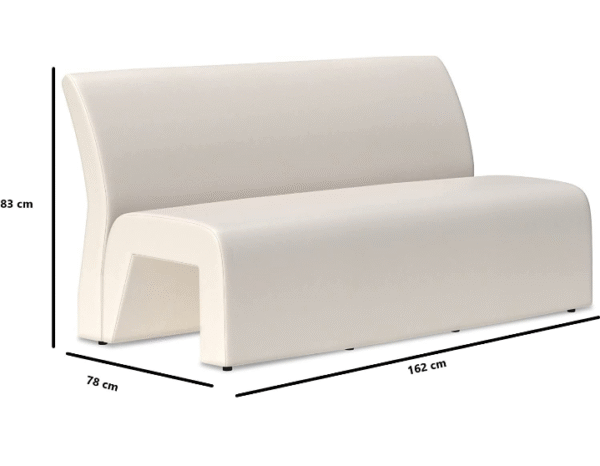 Cream Sculptural 3-Seater Sofa - Image 3