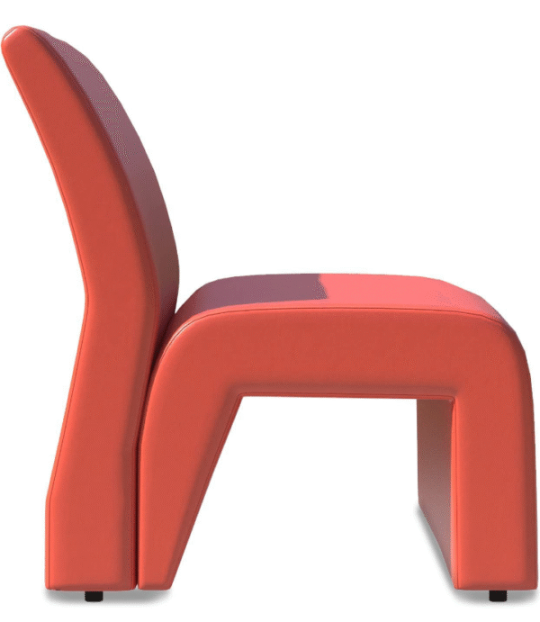 Red Fabric Sofa - Image 4