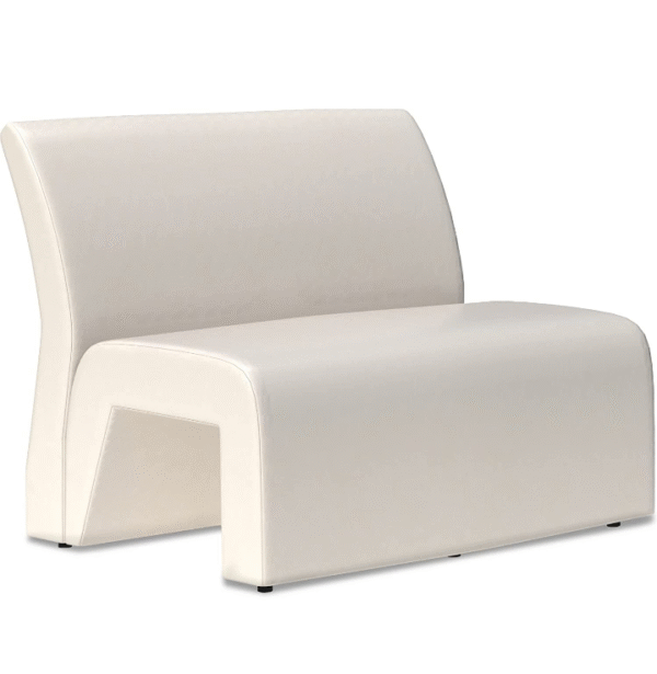 Cream Sculptural 2-Seater Sofa