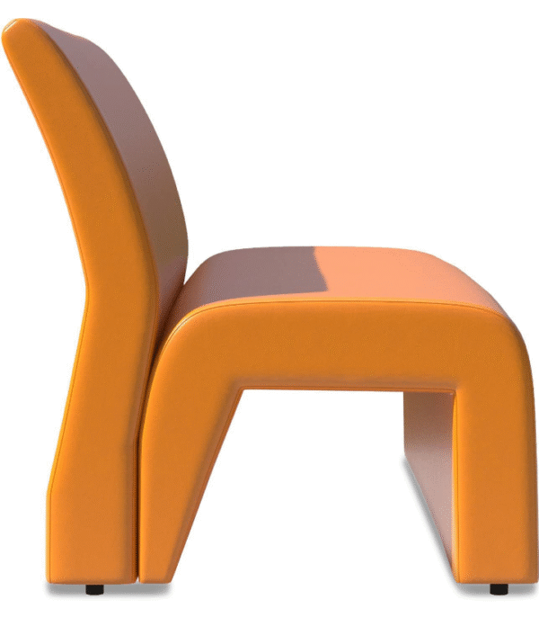 Orange Sculptural 2-Seater Sofa - Image 6